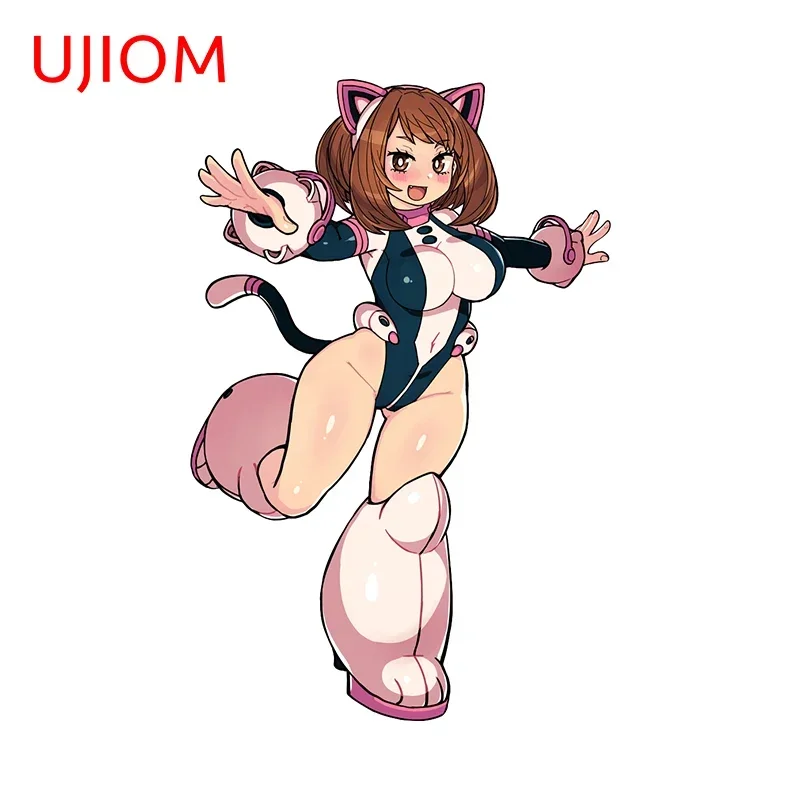 

UJIOM 13cm ×8.5m Uraraka Ochaco Anime Wall Stickers Kawaii Style Cute Kitten Girl Design Decals Funny Bedroom Wallpapers