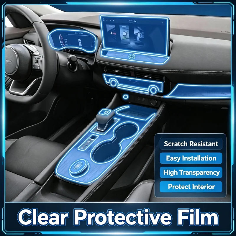 For 2023 Nissan X-Trail e-Power (Full Soft Film) Hybrid 4WD Supreme Interior Film Screen Center Console Film Modification