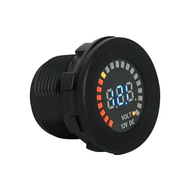 جهاز اختبار الجهد الكهربائي بثلاثة ألوان مع تنبيه صوتي، شاشة رقمية LCD 12-24 فولت للنظام الكهربائي للمركبة، شاشة بطارية في الوقت الحقيقي #6