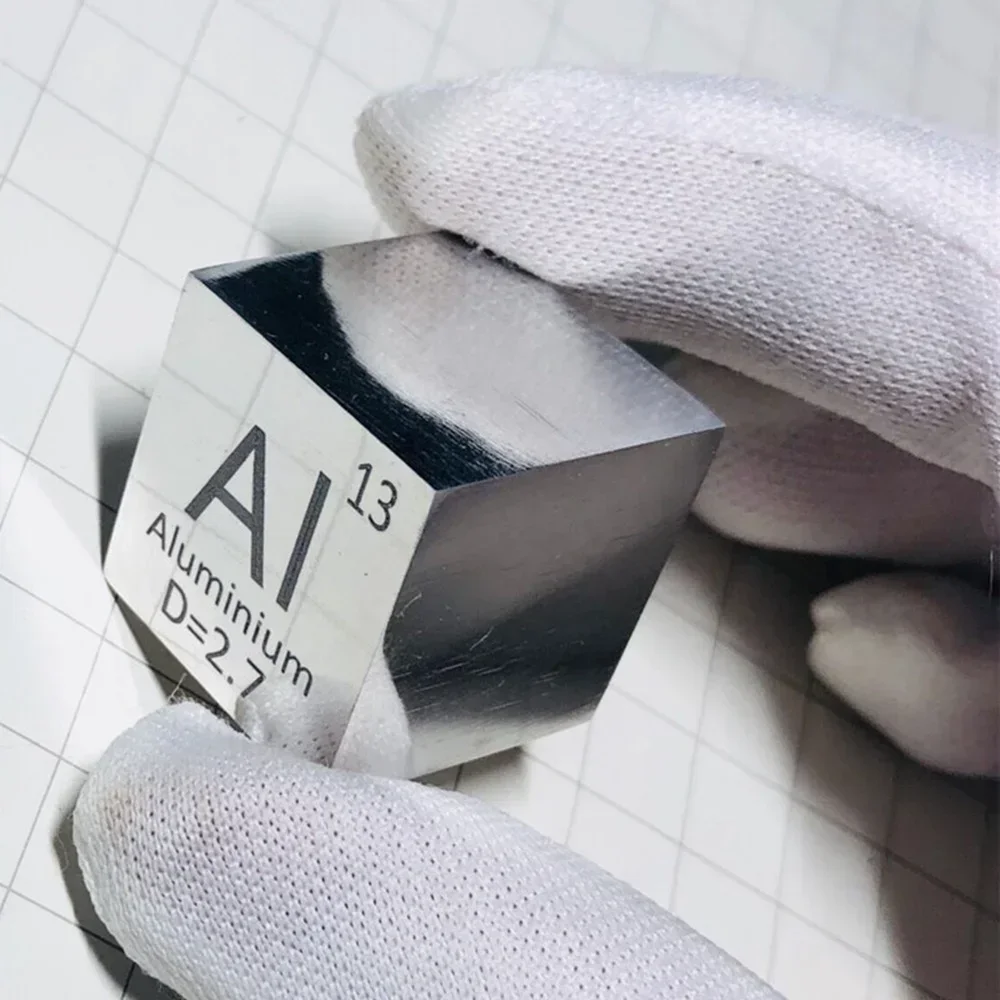 

Aluminium metal in the periodic table- Cube Side length is one inch (25.4mm) and weight is about 44.3g 99.99%