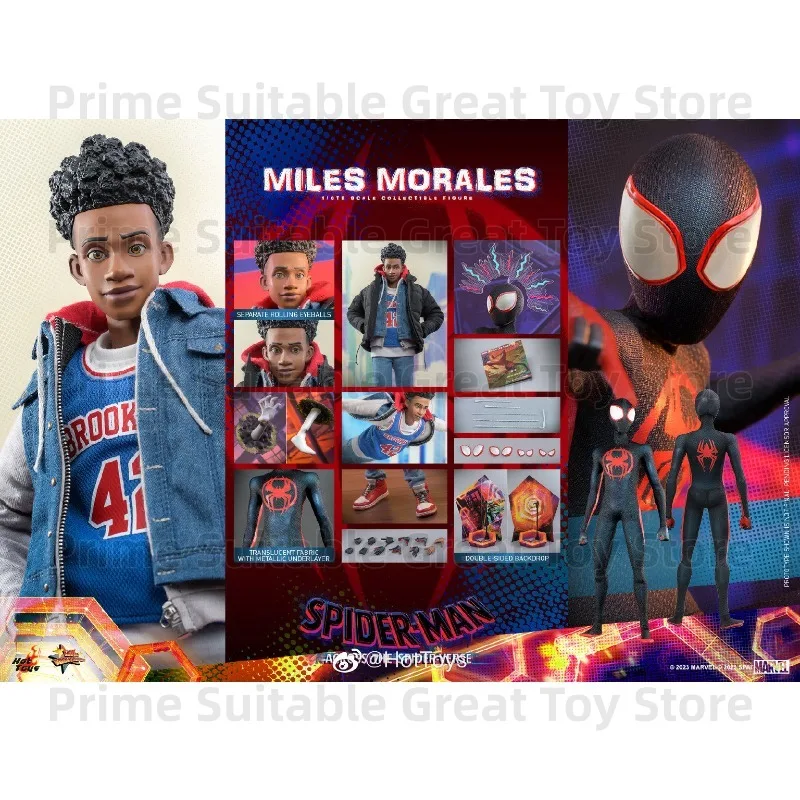 【In Stock】Original HotToys HT 1/6 MMS710 Spider-Man Miles Morales 2.0 Across The Spider-Verse Gift&Collection