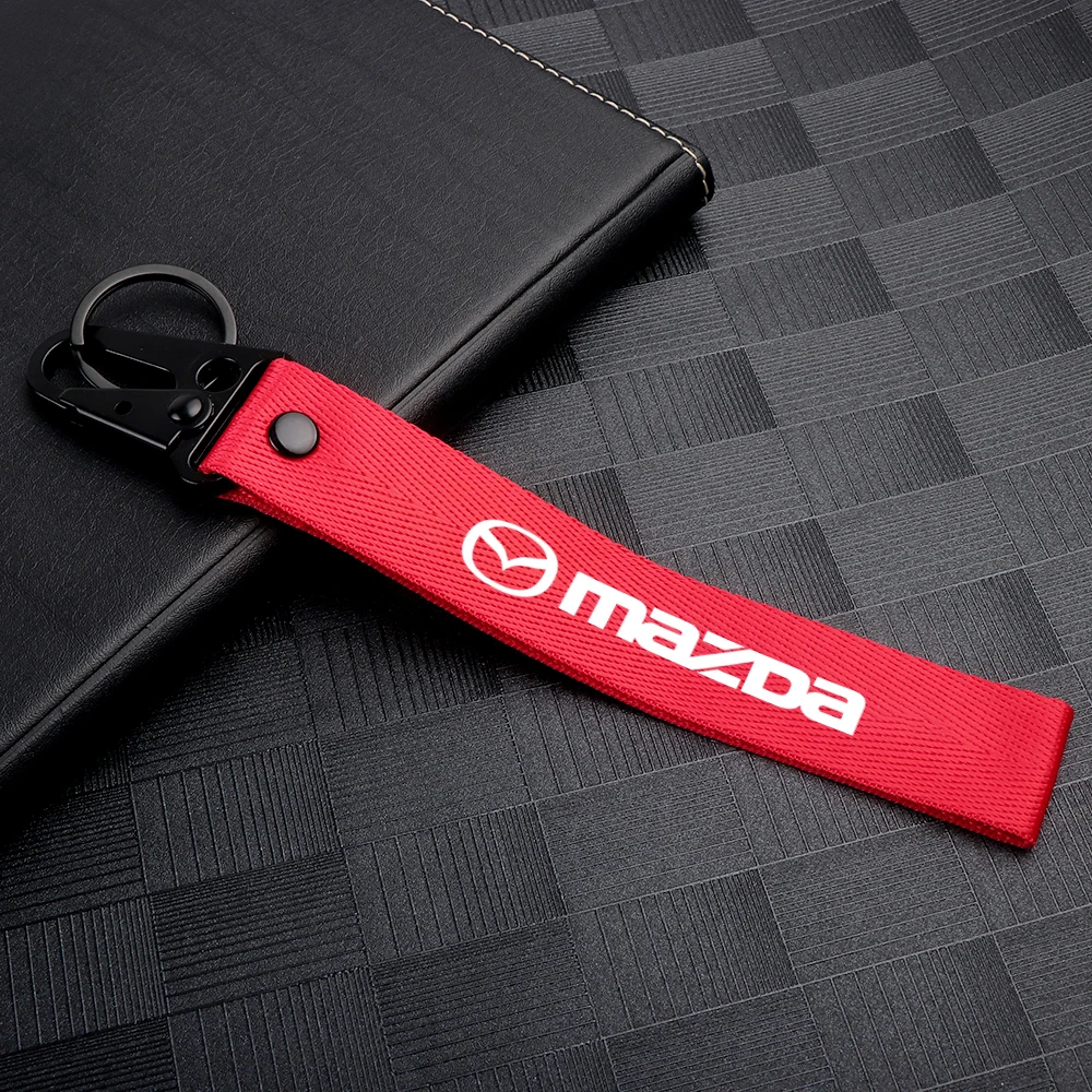 1Pc Car Key Holder KeyRing Leather Keychain With Logo Accessories