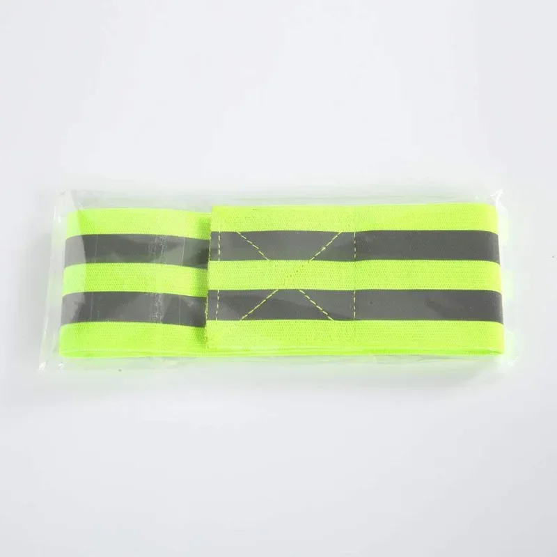 1 Pair Reflective Armband Wristband Elastic Bracelet Reflective Tape Strap Safety Reflector Tape for Night Cycling Sports