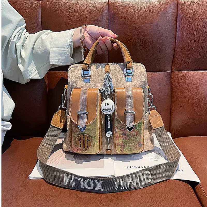 

Luxury Women's Bag Pack2025 New Fashion Female Backpack Versatile Casual Double Sac A Dos Shoulder Messenger Bag