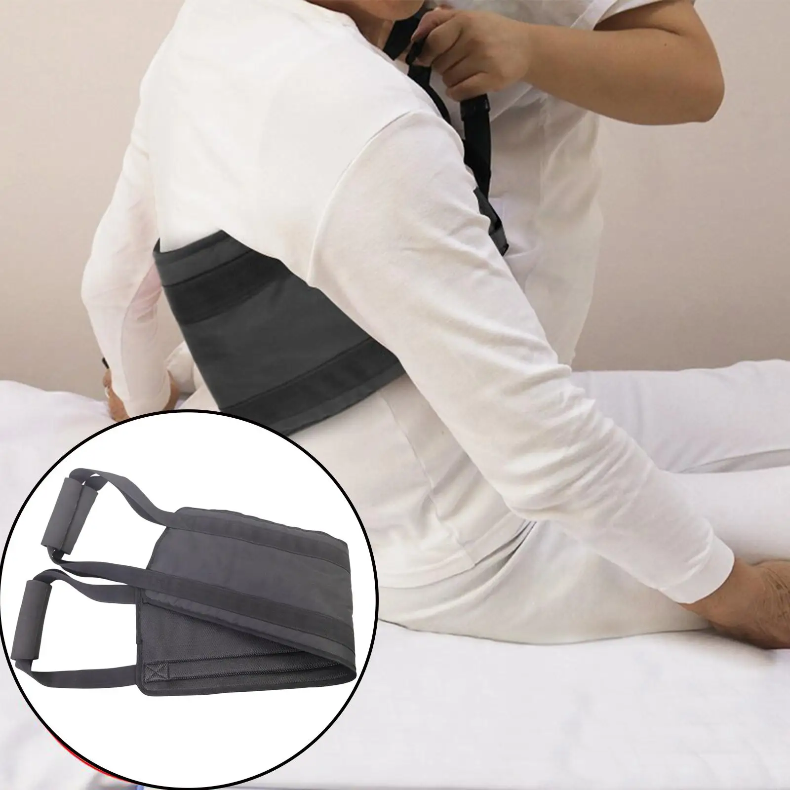 Patient Lifting Sling with Handle Mobility Aids Equipment Patient Turning Device Transfer Assist Belt Lift Belt for Elderly