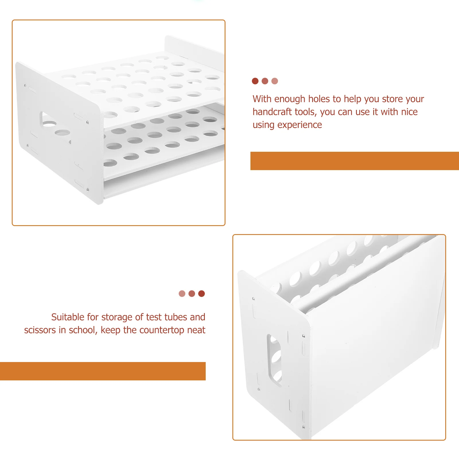 

Scissors Storage Holder Plastic Desktop Organizer Multi Slot Art Supply Rack for Home Office School Kindergarten