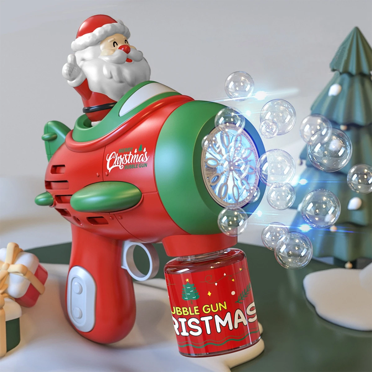 Santa Claus Electric Bubble Machine Christmas Party Decor Home Fully Automatic Bubble Machine Outdoor Game Kids Toys Xmas Gifts