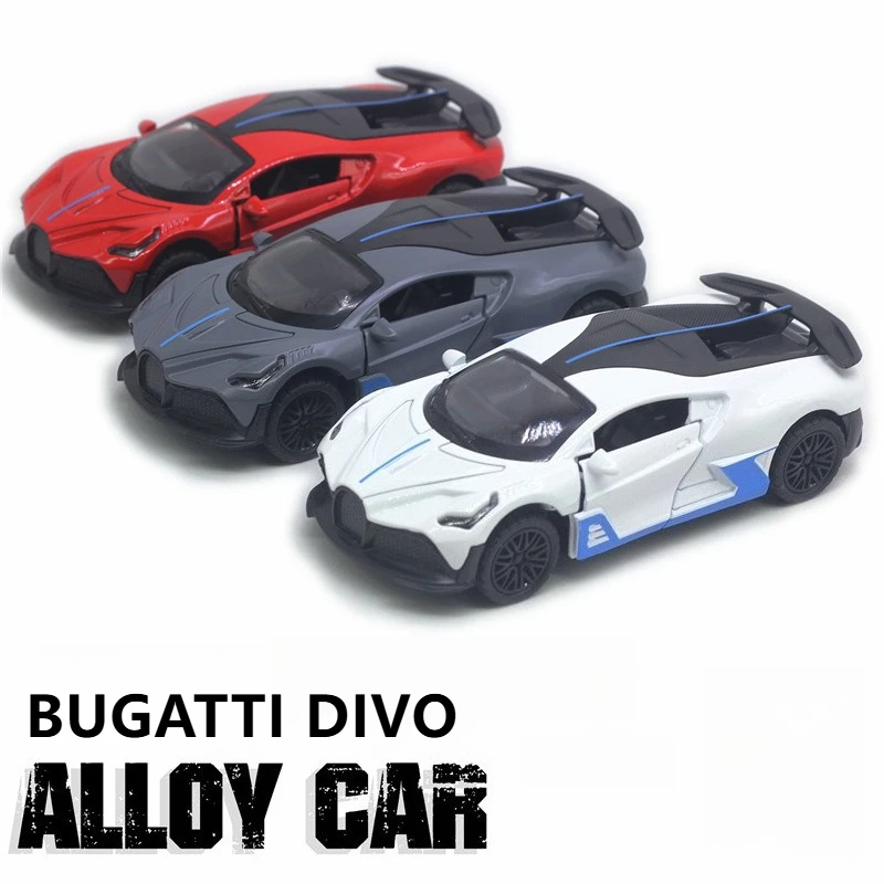 

1:32 Bugatti Divo Supercar, модель автомобиля из сплава, звуковые и световые игрушки, коллекционные и демонстрационные украшения, детские игрушки, подарки