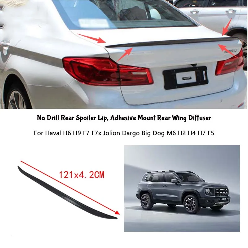 For Haval H6 H9 F7 F7x Jolion Dargo Big Dog M6 H2 H4 H7 F5 Rear Wing Lip Car Rear Trunk Boot Lip Spoiler Wing