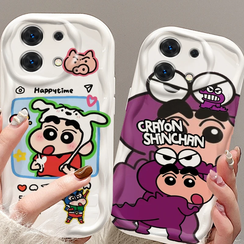 Cartoon C-Crayones S-Shins-chanes For Xiaomi Redmi Note 13 12 12S 11S 11 10 9 8 10A 9C 9T Pro Plus 5G Wave Oil TPU Phone Case