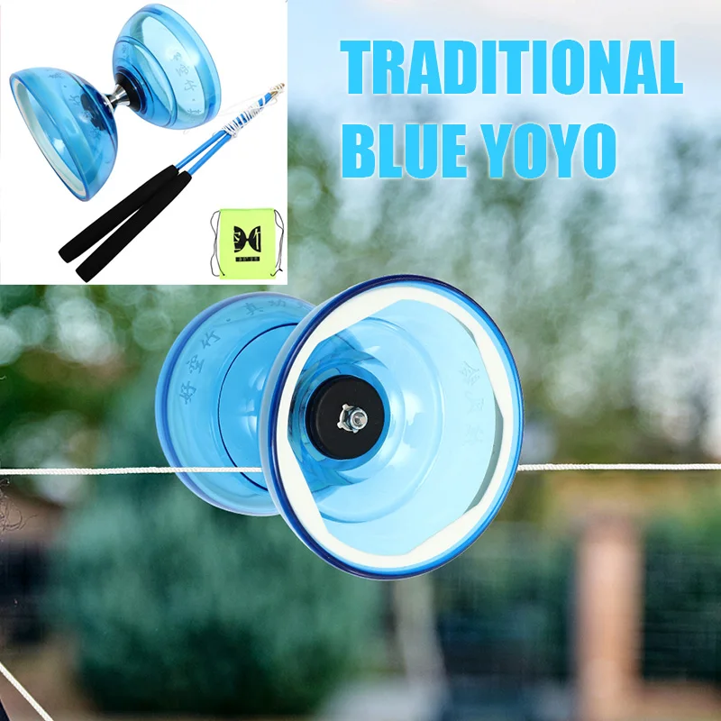 

Yoyo TPU Diabolo Juggling Kids Toys Traditional Blue for Triple Bearing Yo-yos Kids Traditional Chinese Toy Toddlers TPU Yoyo