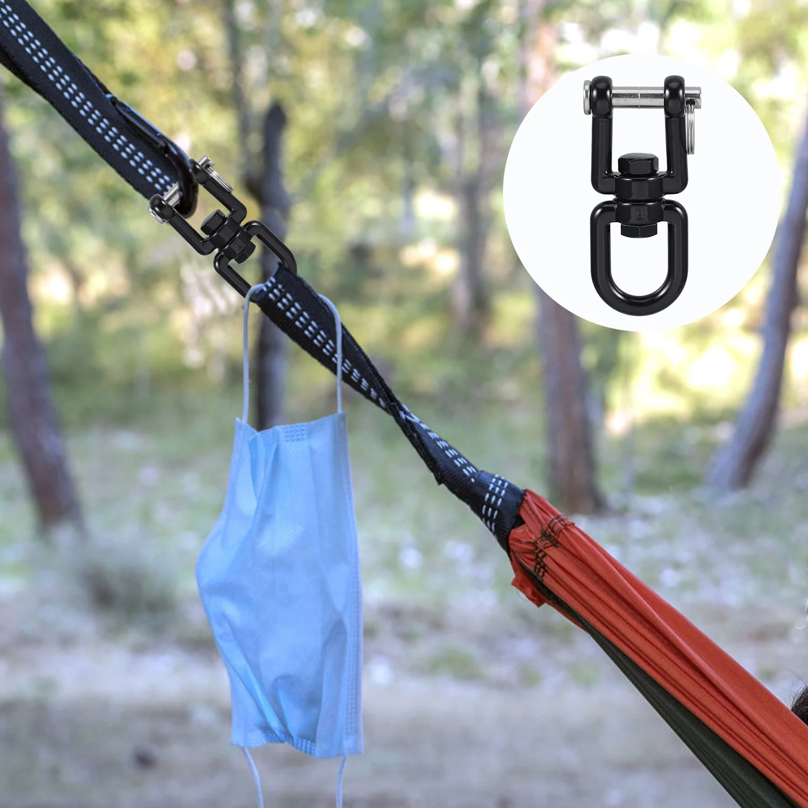 

Поворотный крючок с двойным ушком, сверхмощное оборудование для качелей из нержавеющей стали для стульев-гамаков, качели на деревьях, вращающееся на 360 градусов поворотное кольцо