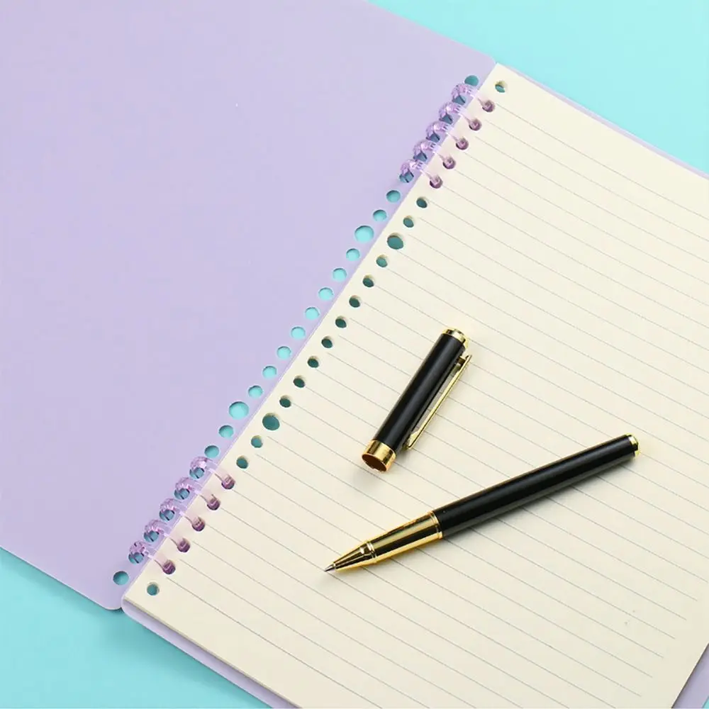 10Pcs Binding Spines Snap Split Binder Rings Learning Cards A4 A5 A6 Notebook Loose Leaf Stationery Office Supplies Plastic view 5