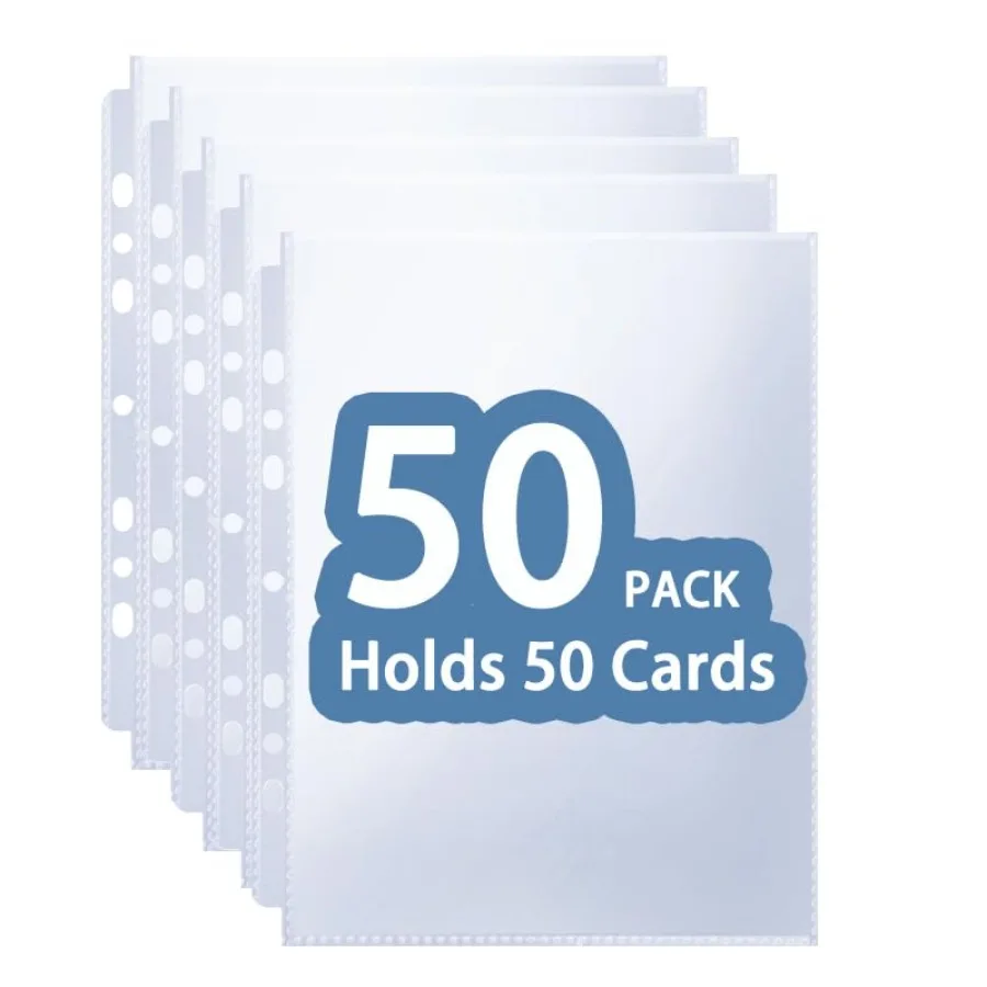 

Рукава для папок 6x8,5 для папок формата А5 8,07x9,64 6 колец 3 кольца 2 кольца 100 фотографий с верхней загрузкой 7 отверстий Прозрачная сменная страница