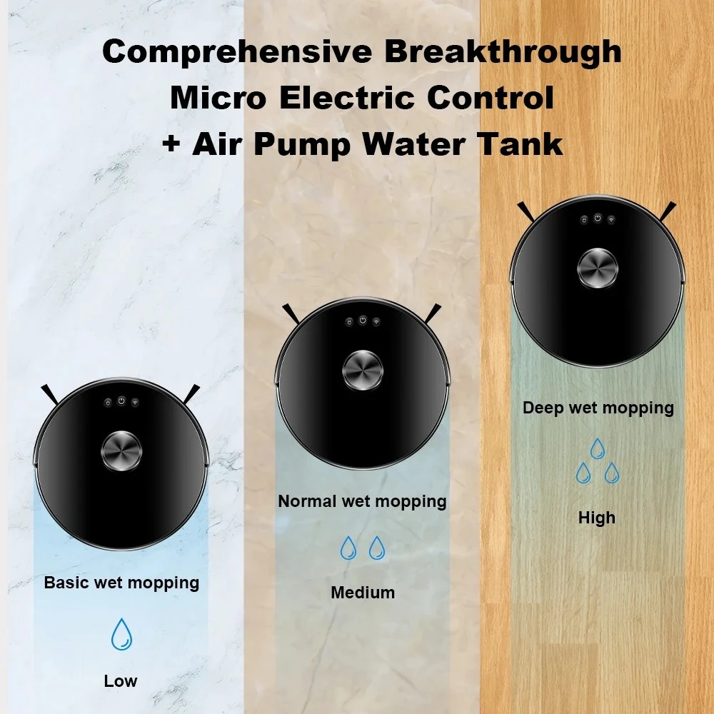 Robot Vacuum Cleaner Multi‑Floor Mapping with APP No‑Go Zones for Carpet Home Cleaning