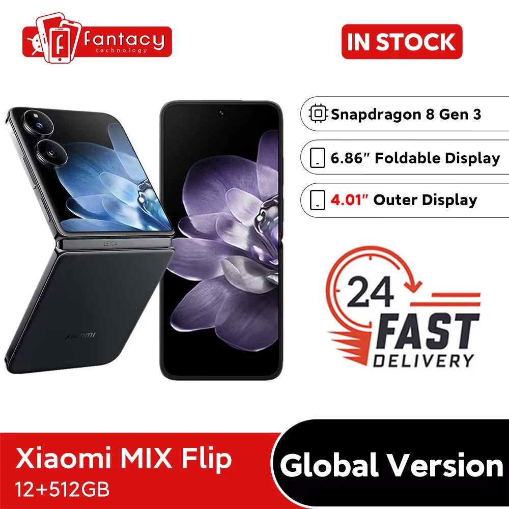 2024 Weltpremiere Globale Version Xiaomi MIX Flip 12 GB 512 GB faltbare 6,86 Zoll 4,01 Zoll Display Snapdragon 8 Gen 3 50 MP Leica Kamera