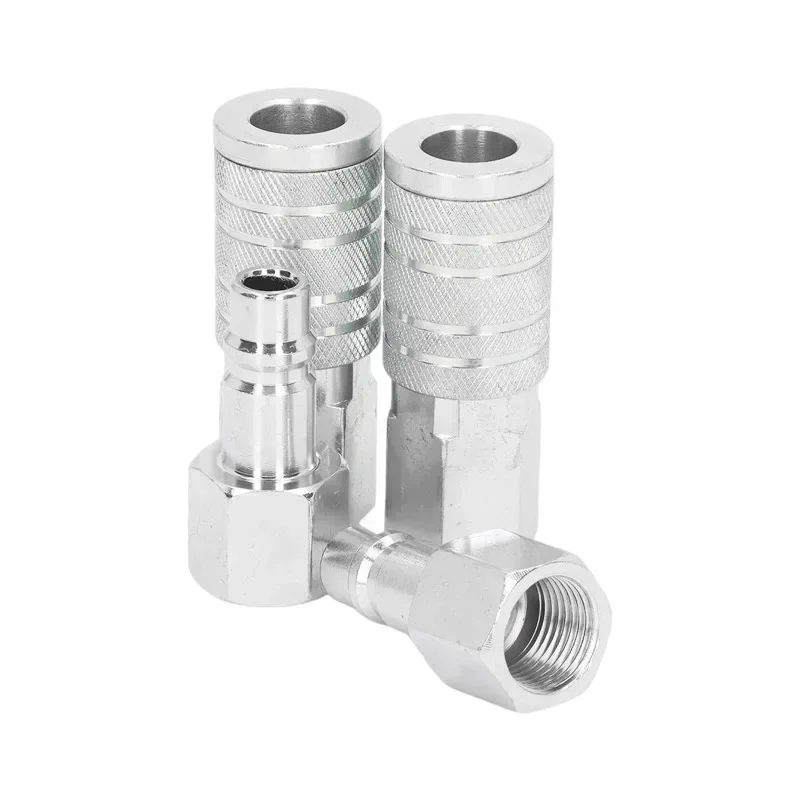 2x Air Coupler 2x Plugs 1/2in NPT 300PSI Air Hose Quick Connect Fittings Pneumat Tool Parts