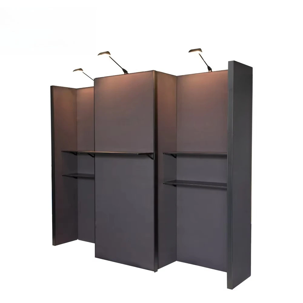 Black Minimalist Design Small China Modular Expo Portable Custom Booth Background Booth