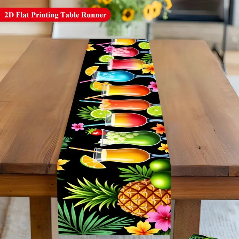 Summer Tropical Cocktail Fruit Theme, Suitable For Dining Table, Coffee Table And Home Party Decoration, Home Decoration