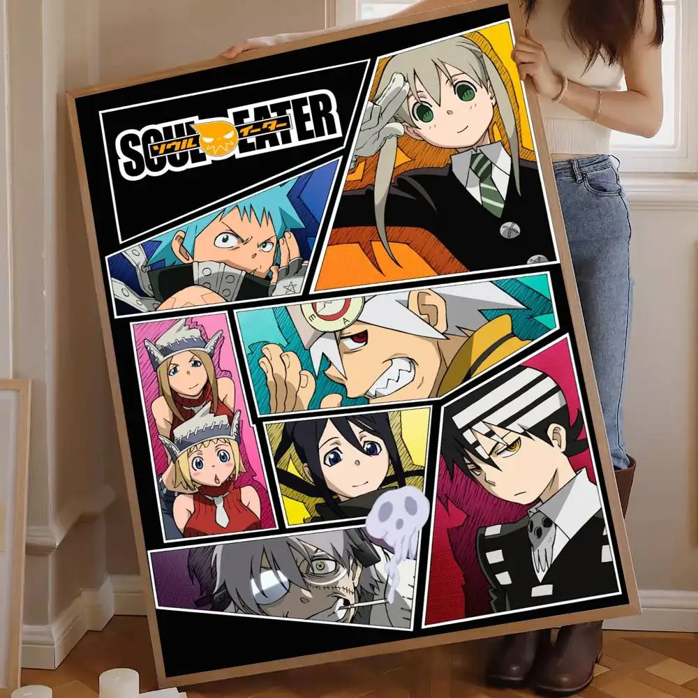 Fantasy Anime Soul Eater Anime Posters Sticky HD Quality Wall Art Retro Posters for Home Kawaii Room Decor