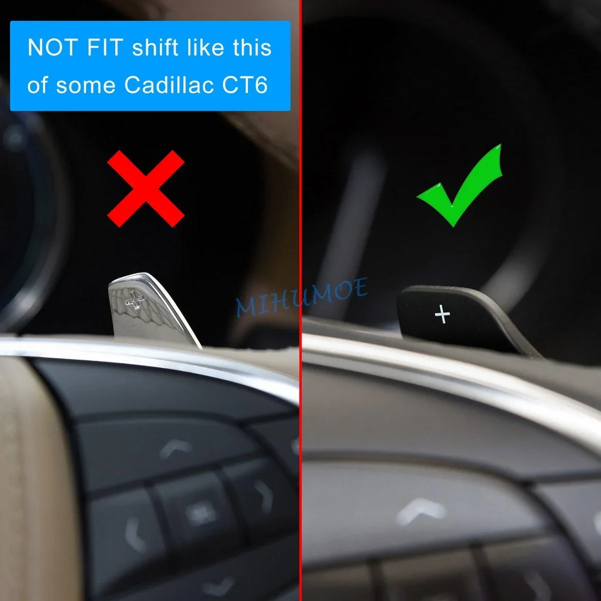 For 2017-2025 Cadillac XT5 2016-2020 Cadillac CT6 Luxury Interior Car Steering Wheel Paddle Shifter Extension Accessories