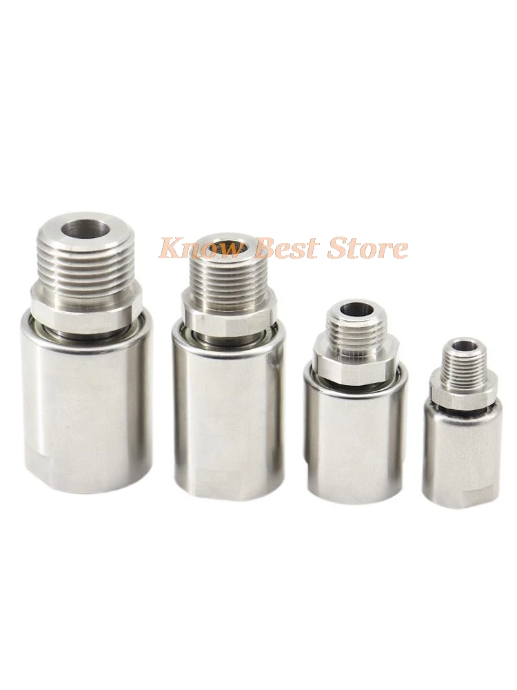 1PCS 360 °  Pneumatic Rotary Joint Stainless Steel Anti-Tangle Swivel High-Pressure Single-Channel Fitting