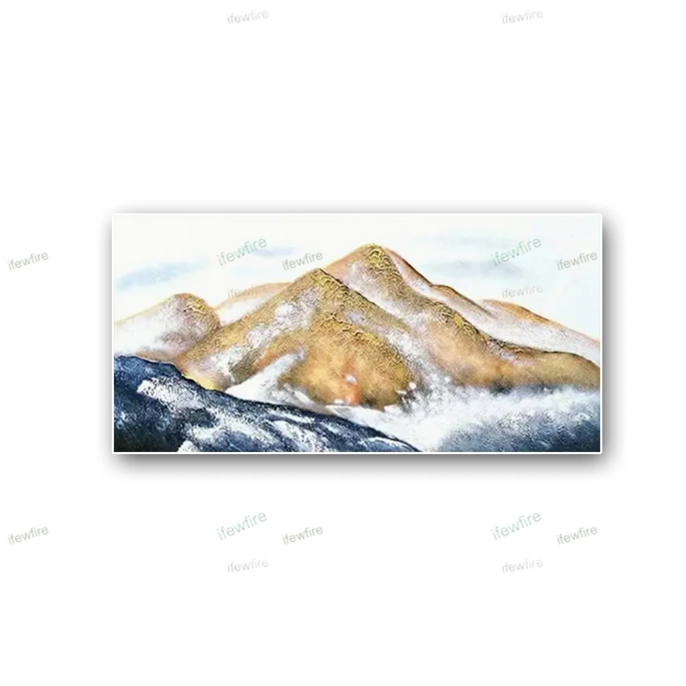 

Handmade Abstract Sea Scenery Picture Oil Painting Canvas Wall Decor Art Modern Dark Blue Wall Hanging Pictures For Living Room