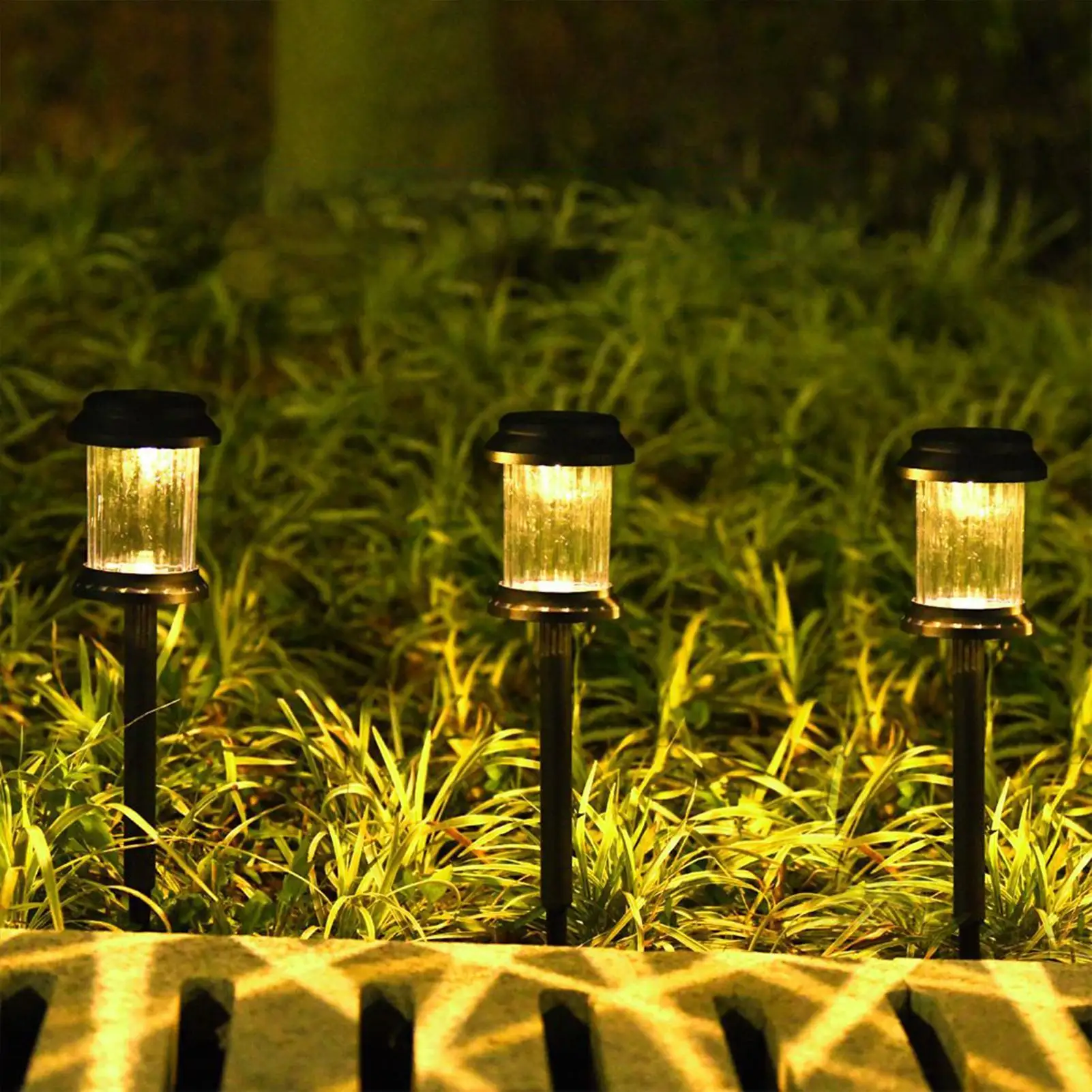 Solar Lights Outdoor Outdoor Lights Solar Powered 6 Pieces Waterproof LED Stake Outside Decor For Path Backyard Driveway Patio