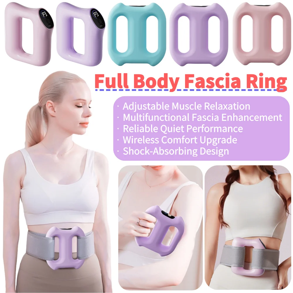

Full-Body Fascia Ring with Belt Multifunctional Exercise Vibration Fitness Massager For Fat Burning Weight Loss Body Shaping