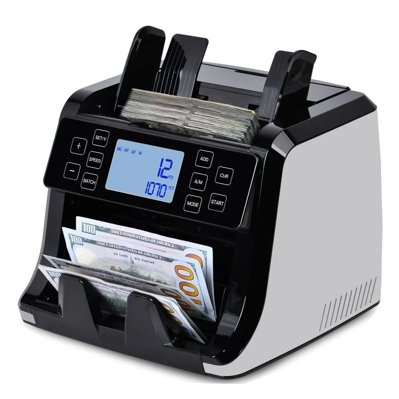 

Bank Grade Money Counter Machine Mixed Denomination Paper Currency Sorting Machine Fitness Mixed Value Currency Counter