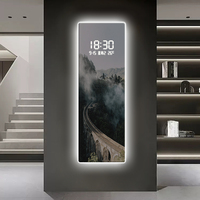 Digital clock, living room decoration painting, landscape painting, corridor clock, LED illuminated mural painting