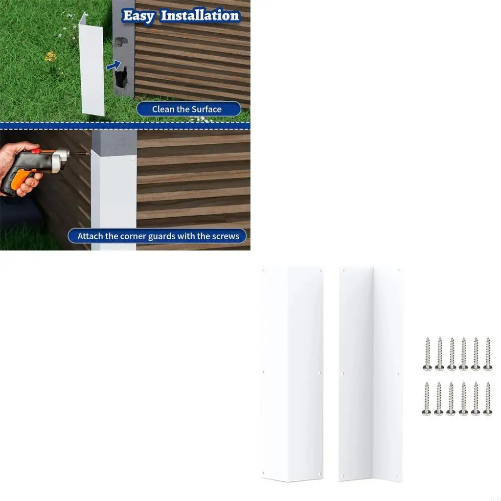 

2 шт. защитная защита для углов сайдинга, металлическая угловая отделка, защита для угла стены, защита от уличной травы