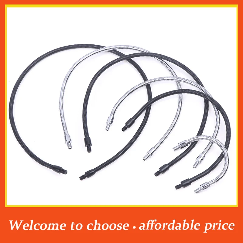 VP 1pc new Iron LED M4 Black Silver Microphone Positioning Hose Two External Teeth M4 Flexible Snake Tube