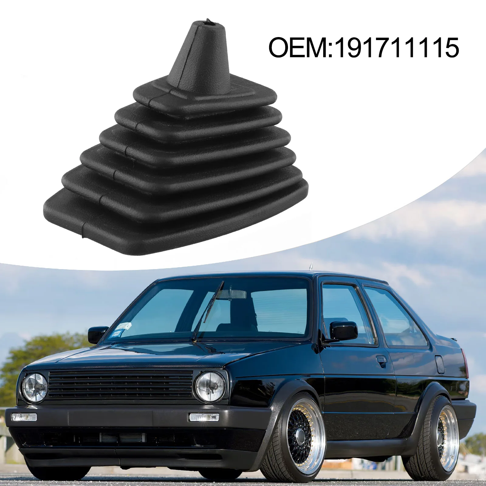 Perilla de cambio automotriz cubierta antipolvo de repuesto 191711115 para Jetta para MK2 para Golf para MK2 II reemplazo negro