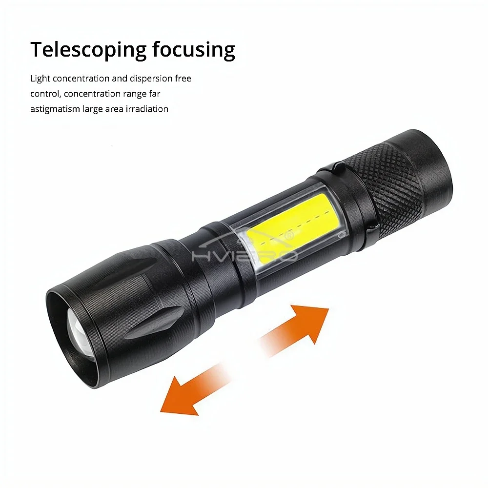 Flashlight Battery Charge Mini Led 5W Focus Adjustable Side Lamp Convenient Waterproof T6 Light Ultra Bright For Camping Hiking image 4