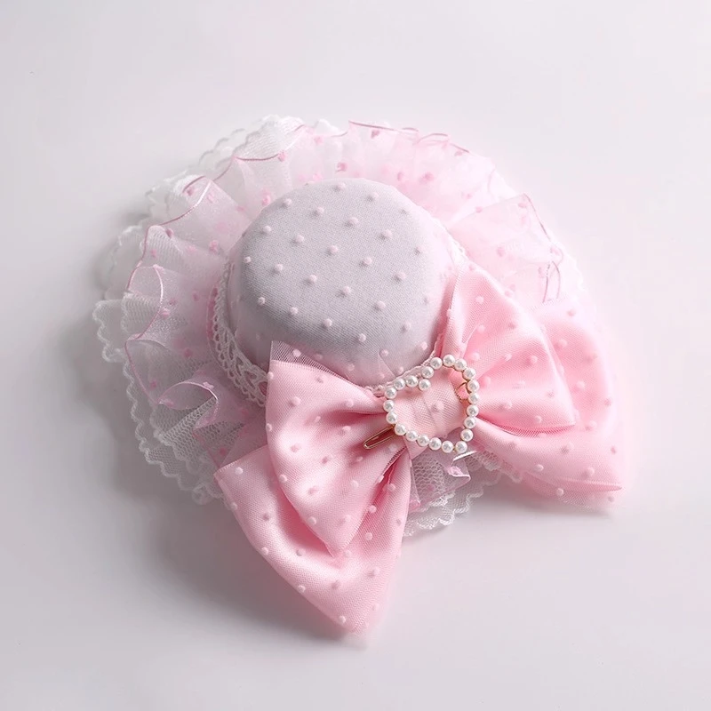 Original Lolita Hair Accessories Pink Showa Cross Lover Doll Handmade Hat Headband Bracelet Sleeve Hair Strap Small Item