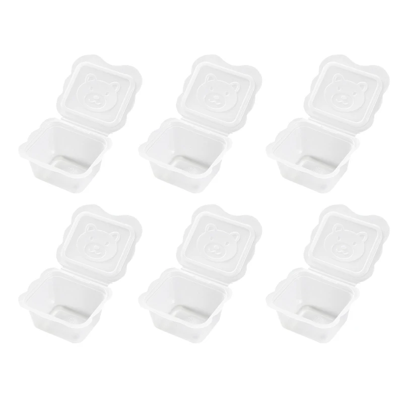 Set of 6pcs Baby Storage Container Case Easy to Clean Toddlers Complementary Box 100ml Capacity for Families QX2D