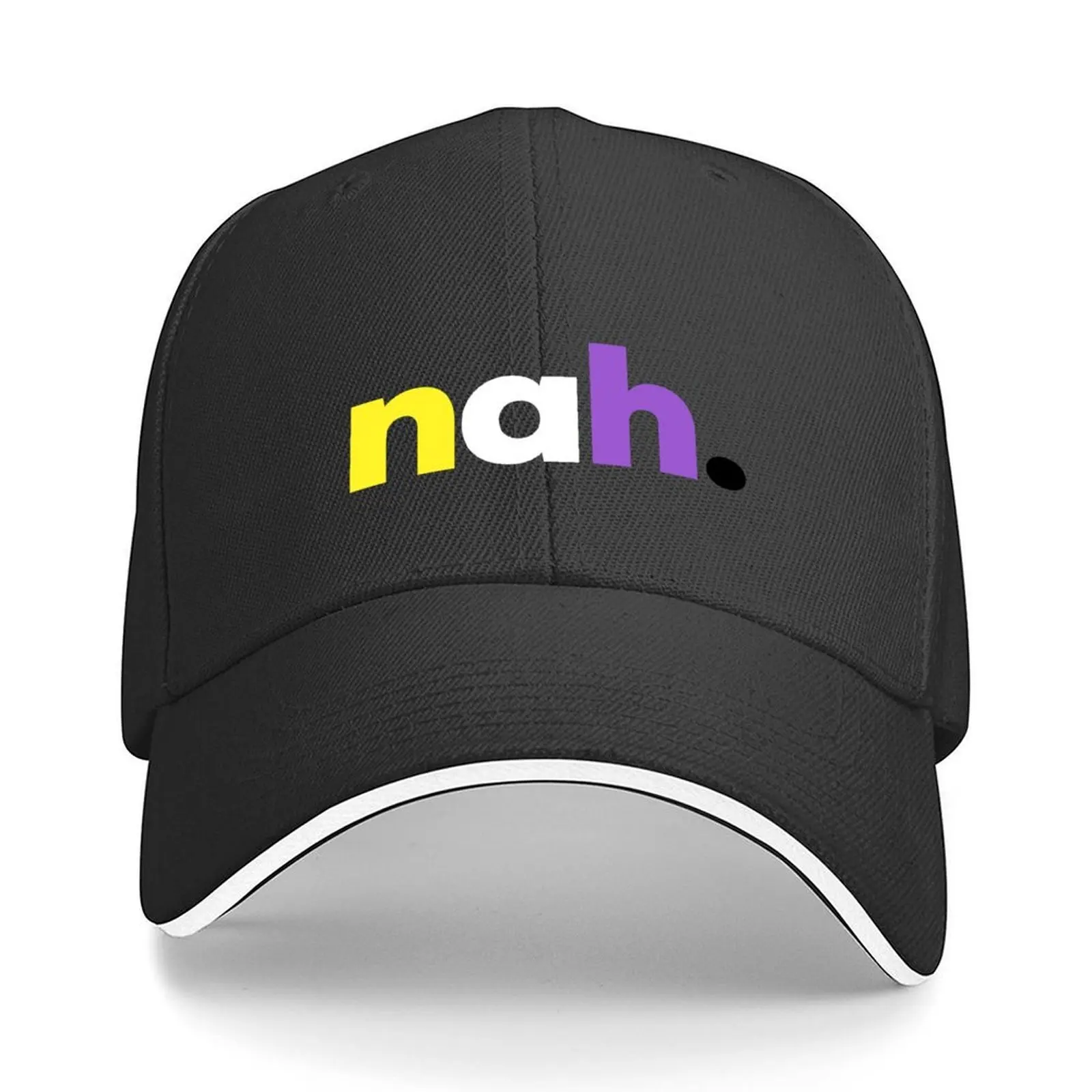 

nah. LGBTQ Nonbinary Pride Baseball Cap Golf Hat Man Sports Cap Hat Man For The Sun dad hat Hats Man Women's