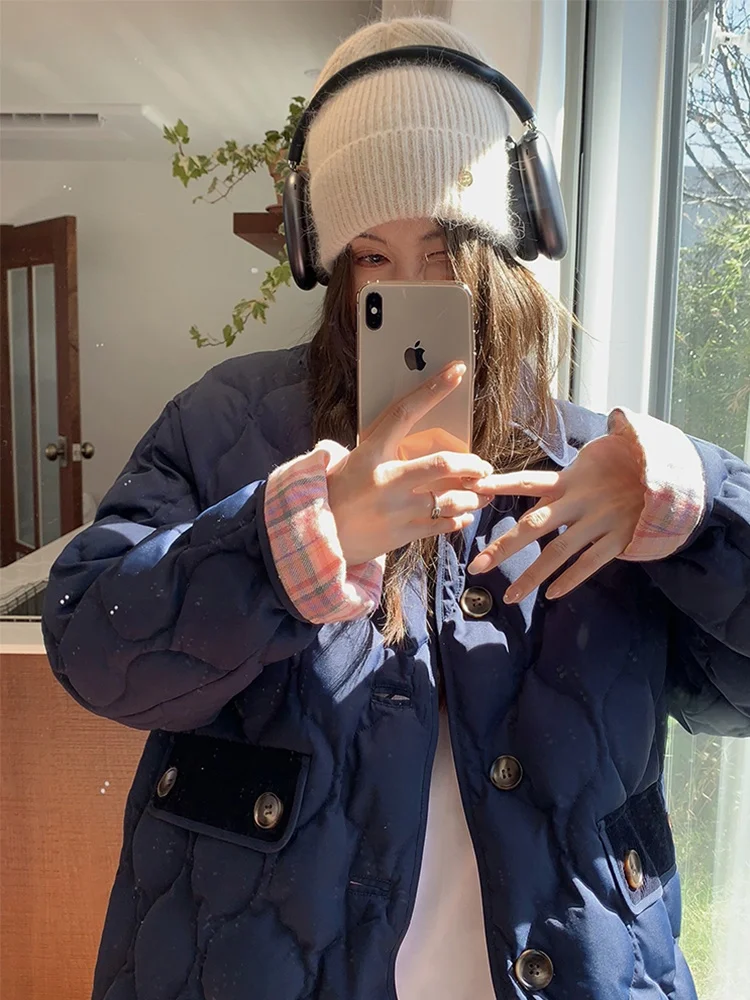 

Women's Lightweight Du down Jaet Quilted Pattern Casual Sle ort Length Warmth Filling White Du Feather Outerwear