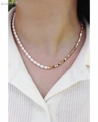 2022 New self-designed Twilight natural freshwater pearl necklace light luxury female niche design versatile clavicle chain