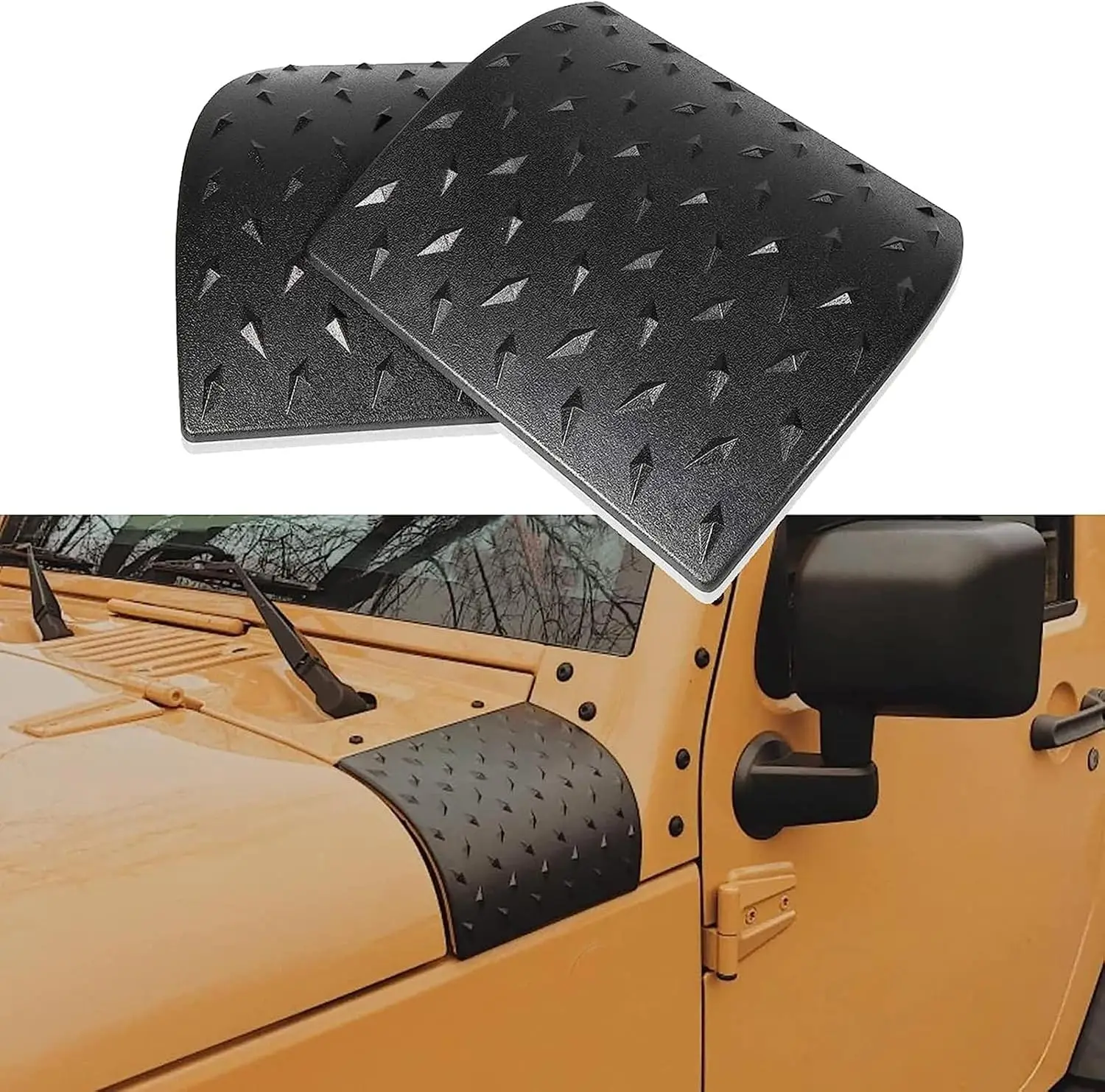 Black Cowl Body Armor Outer Cowling Cover for Jeep Wrangler JK JKU Unlimited Rubicon Sahara X Off Road Sport 2007-2018