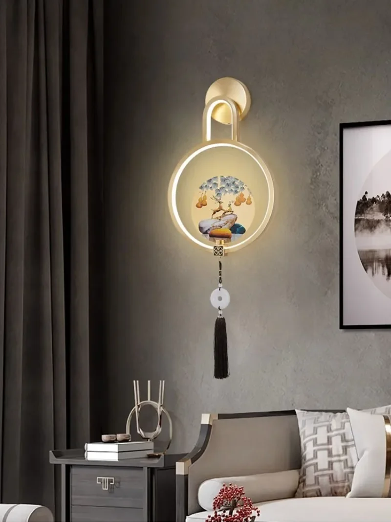 настенный светильник, светильник для гостиной, фоновая стена для телевизора, простое и атмосферное творчество, прикроватная лампа для спальни в коридоре