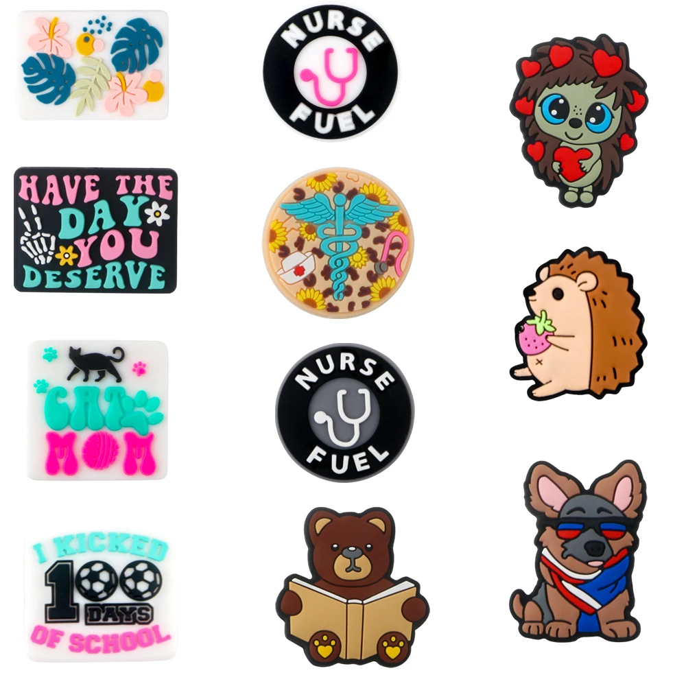 5/10pc Many styles Animal Cartoon Silicone Beads For Jewelry Making DIY Pacifier Chain Accessories Charms For Bracelet