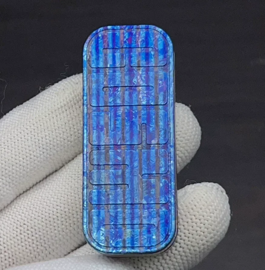 Used EDC 42COSMO Ice Crystal Timascus Fidget Slider Decompression Toy
