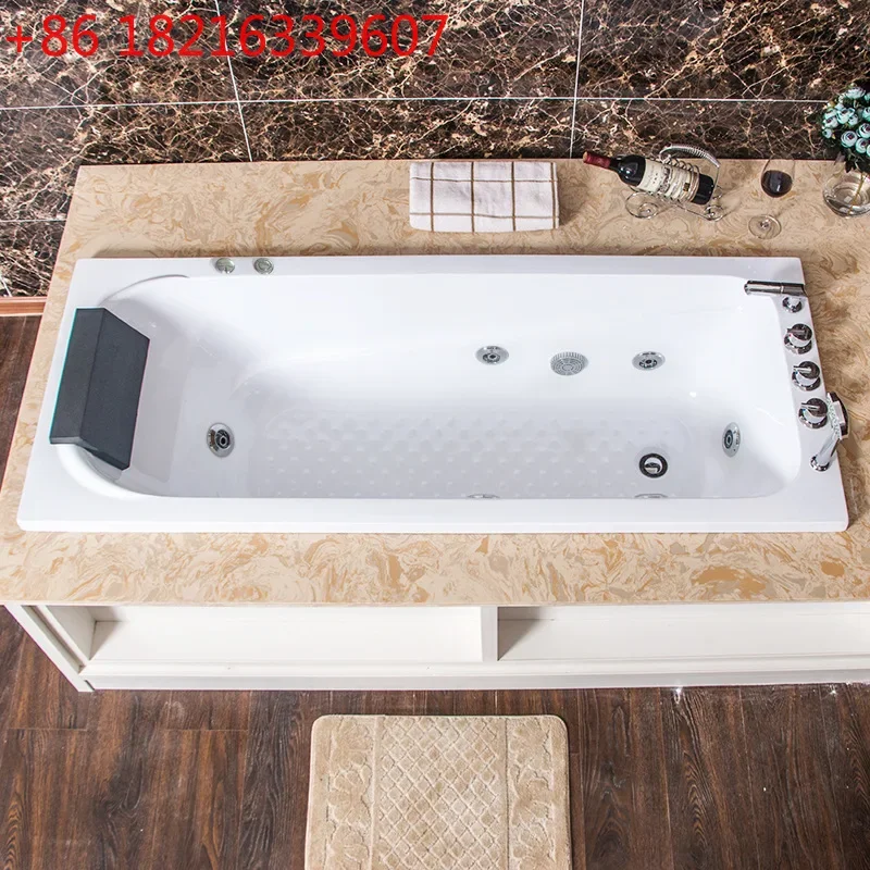Skirtless Surf Massage Smart Thermostatic Heated Bath Acrylic 1.2-1 M Rectangle