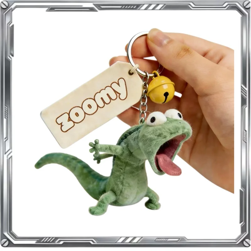 

In Stock Plush Lizard Keychain Cute Creative Soft Stuffed Animal Pendant Office Desktop Decoration Holiday Birthday Gift