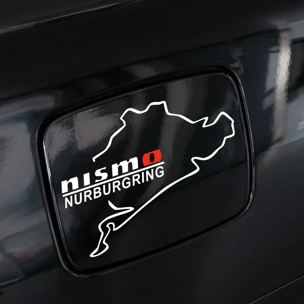 Car Fuel Tank Cap Sticker For Nissan Nismo Qashqai J10 J11 Juke Micra Leaf Sentra Patrol Y61 Note Tiida Auto Tuning Accessories