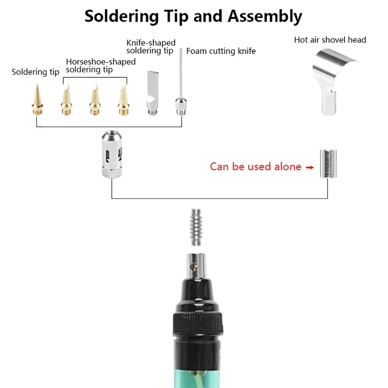 16pcs Portable Soldering Iron Kit Welding Pen Burner Blow Torch Gas Soldering Iron Gun Cordless Butane Welder Tip Tool 1300℃