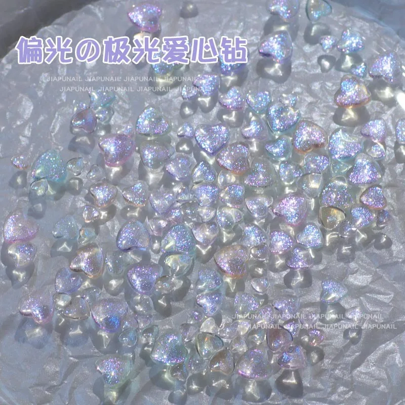 50Pcs Shimmer Nail Art Holographic Resin Charms Sparkle Mini Resin Nail Slimes Gem Stones For DIY Manicure Nail 3D Crafts