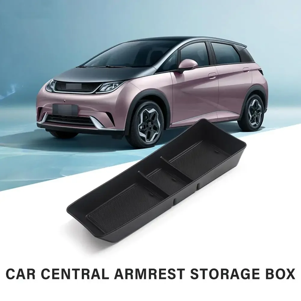 Car Central Armrest Storage Box For BYD Dolphin 2023 2024 EV Center Console Organizer Container Tray Dolphin 3d 1pcs Accessories